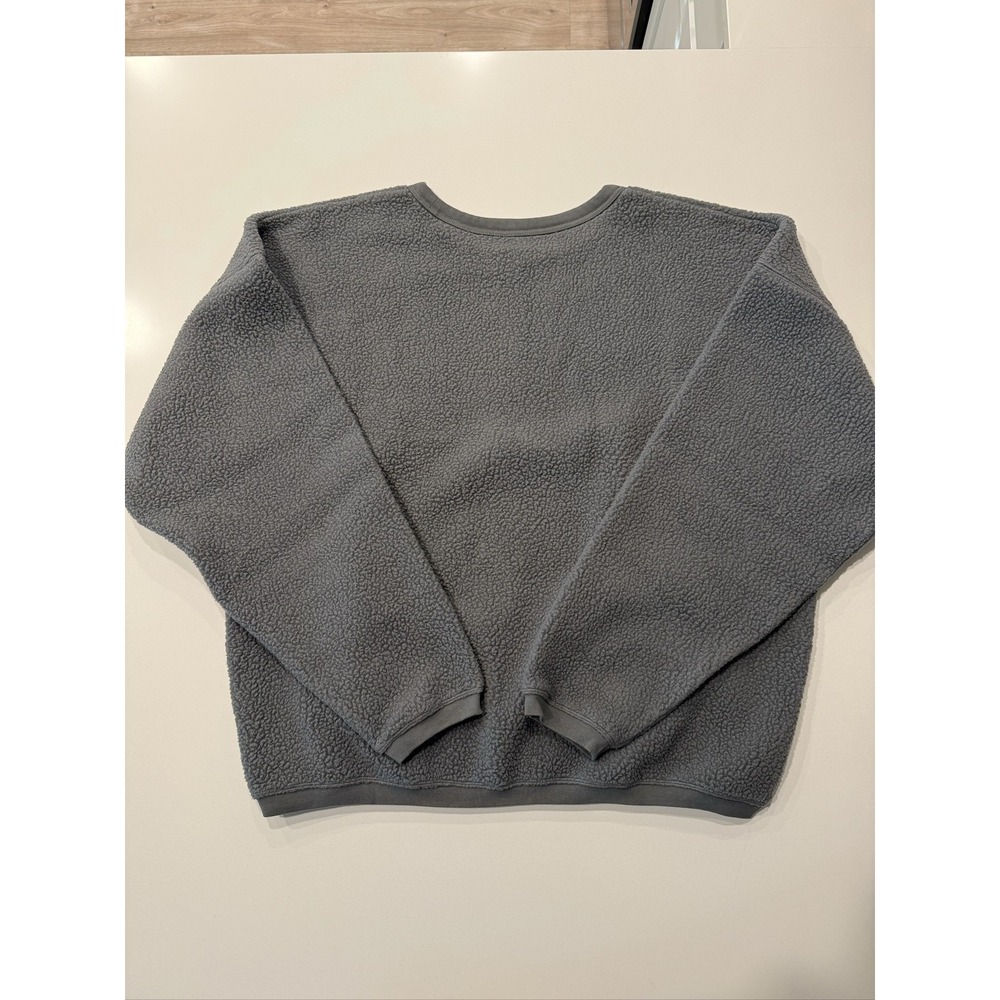 Nike FB8378-068 Men's Fleece Pullover Sweatshirt Gray Zip Pockets Size L